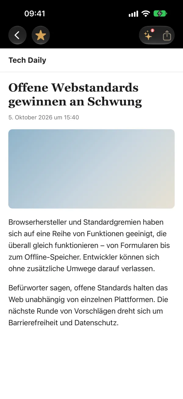 4RSS — Eingebauter Browser