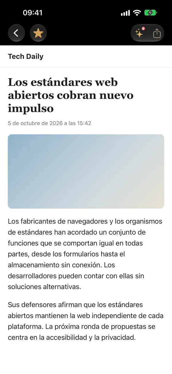 4RSS — Navegador integrado