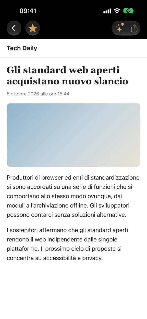4RSS — Browser integrato
